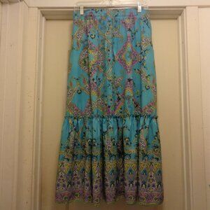BOHO BLUES BEAUTIFUL GIRL PAISLEYS MAXI SKIRT 1 X